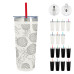 24 Oz. Full Laser Colma Basics Stainless Steel Tumbler