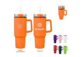 40 Oz. Quest Stainless Steel Tumbler with Straw